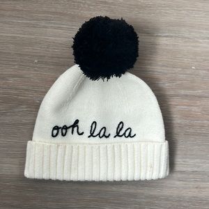 Kate Spade ooh la la beanie in white
